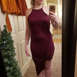 NWT Maroon Asymetrical Dress
